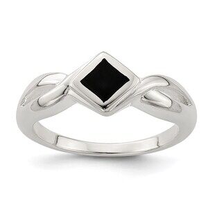 925 Sterling Silver Genuine Fine Jewelry Onyx Ring